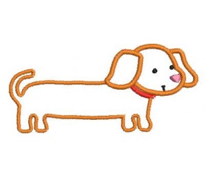 Stickdatei - Hundesalon Hund Dackel Dachshund